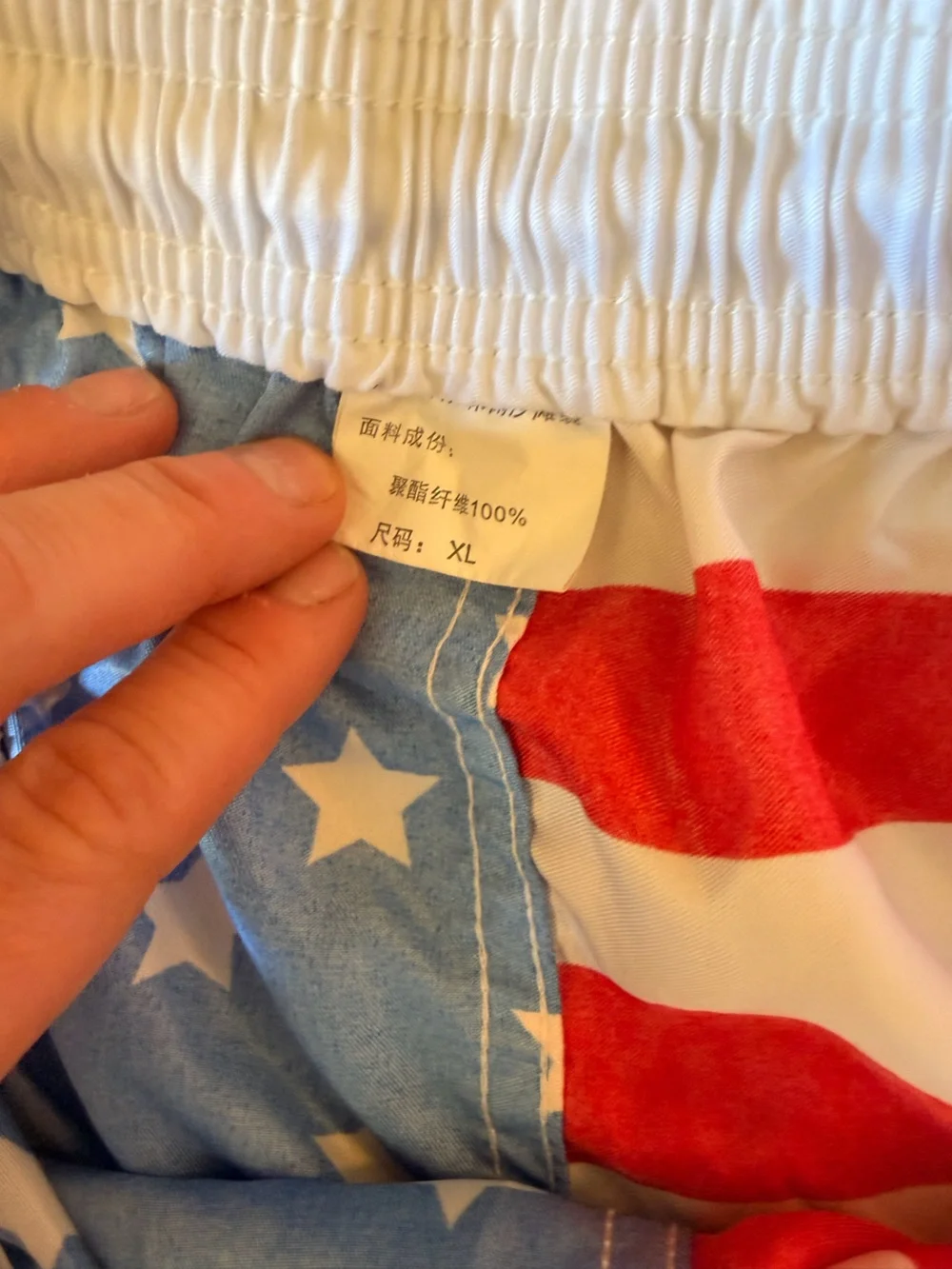Men’s Patriotic Stars & Stripes Swim Shorts - Red, White, Blue